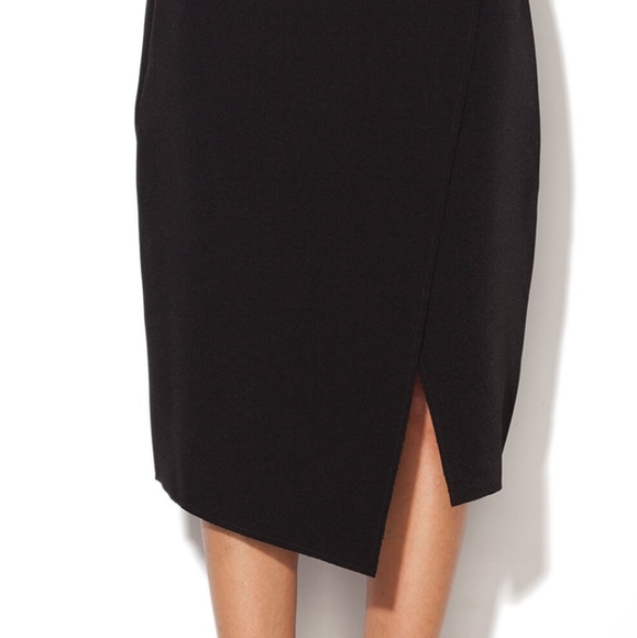 Mexx Midi Faux-Wrap Raw Hem Pencil Skirt Size 6 - Picture 4 of 8